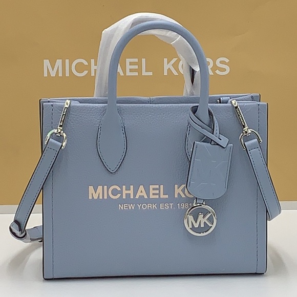 MICHAEL KORS Mirella Small Shopper TZ XBody Pebbled Leather Crossbody
Pale Blue - Picture 2 of 16